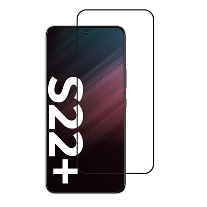 Crong 7D Nano Lankstus Stiklas - 9H hibridinis stiklas visam Samsung Galaxy S22+ ekranui
