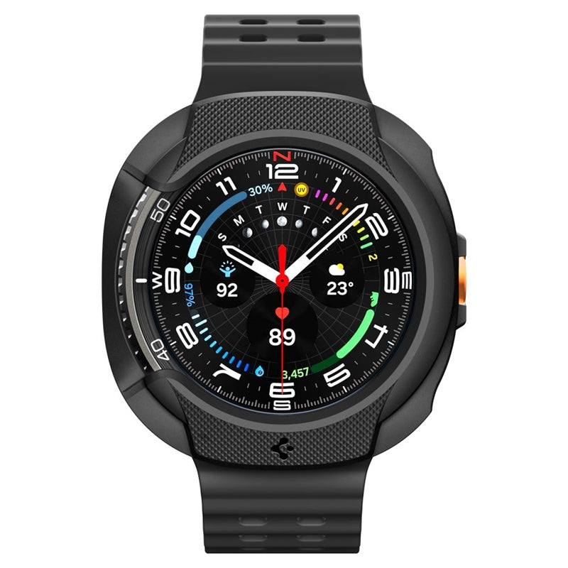 Spigen Liquid Air - Dėklas, skirtas Samsung Galaxy Watch 8 Classic 46 mm (Matinė juoda)