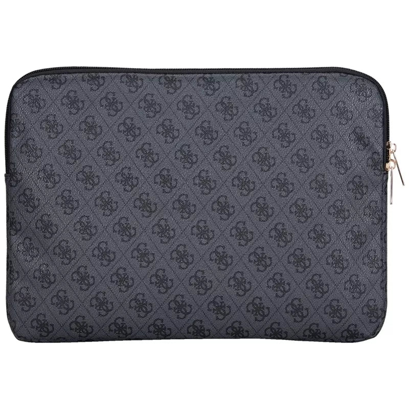 Guess 4G Zipper Pocket Triangle Logo Sleeve - nešiojamojo kompiuterio dėklas 14 colių (juodas)