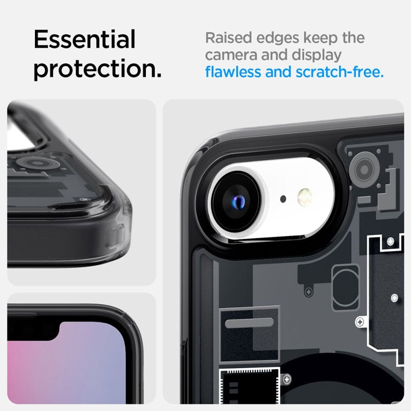 Spigen Ultra Hybrid Mag MagSafe - Dėklas iPhone 17e / 16e (Zero One Black)