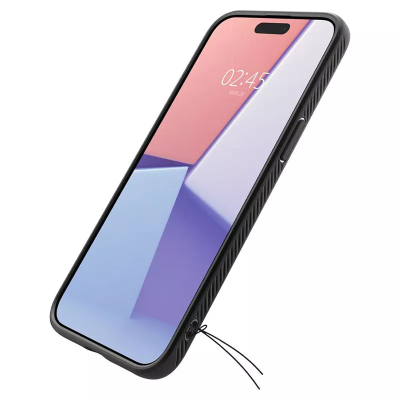 Spigen Liquid Air – dėklas skirtas iPhone 15 Pro Max (matinė juoda)