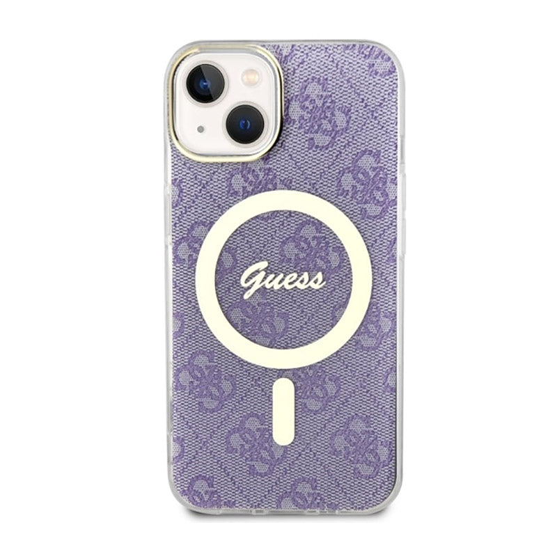 Guess 4G MagSafe – dėklas iPhone 14 (violetinė)
