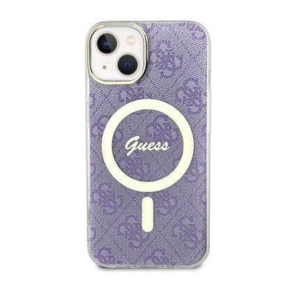 Guess 4G MagSafe – dėklas iPhone 14 (violetinė)