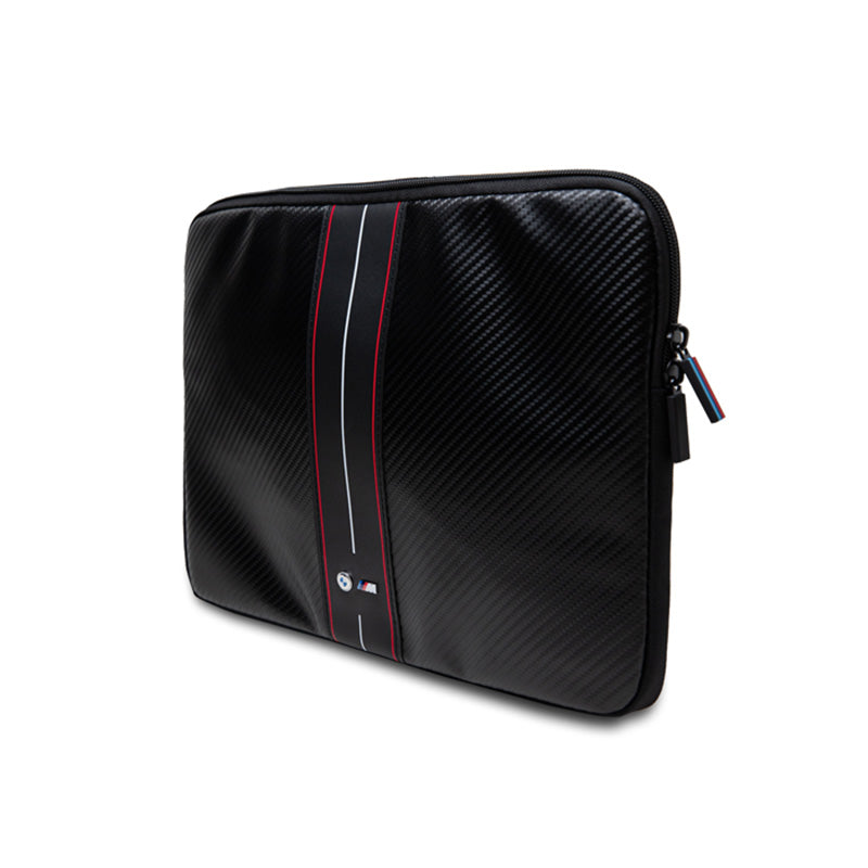 BMW Carbon Red Stripes Sleeve - dėklas 13" / 14" nešiojamajam kompiuteriui (juodas)