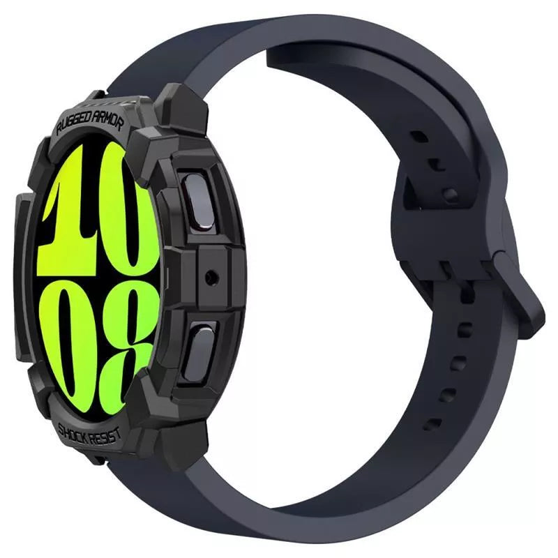 Spigen Rugged Armor - dėklas, skirtas Samsung Galaxy Watch 7 44 mm (matinė juoda)
