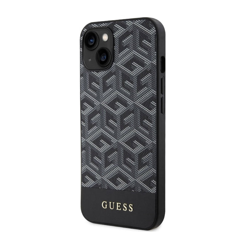 Guess GCube Stripes MagSafe - Dėklas, skirtas iPhone 14 (juodas)