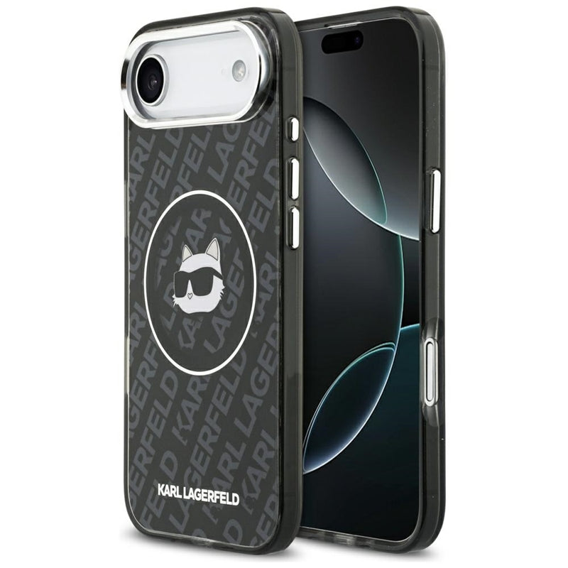 Karl Lagerfeld IML Choupette galvos logotipas MagSafe - Dėklas iPhone Air (juodas)