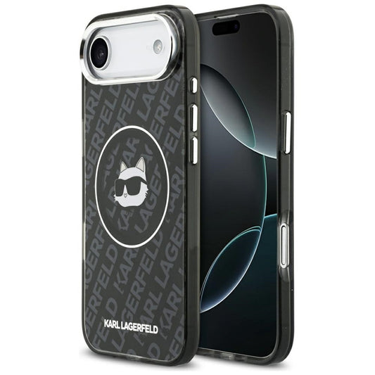 Karl Lagerfeld IML Choupette galvos logotipas MagSafe - Dėklas iPhone Air (juodas)