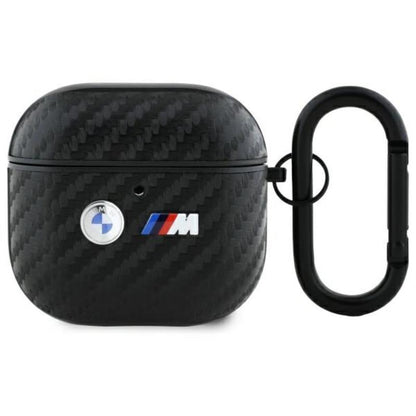 BMW Carbon Double Metal Logo - "AirPods 4" dėklas (juodas)