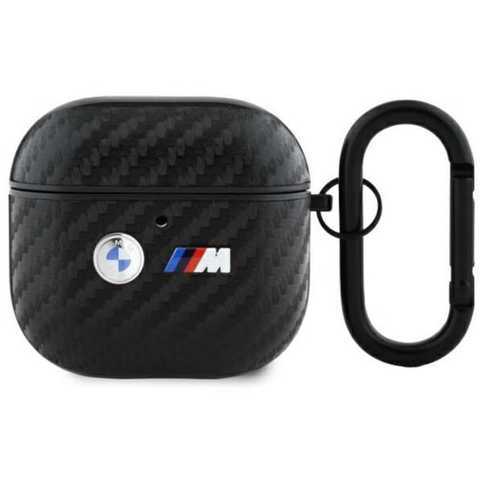 BMW Carbon Double Metal Logo - "AirPods 4" dėklas (juodas)