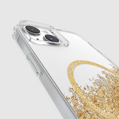 Case-Mate Karat MagSafe – auksinis, dekoruotas „iPhone 15 Plus“ dėklas (marmurinis)