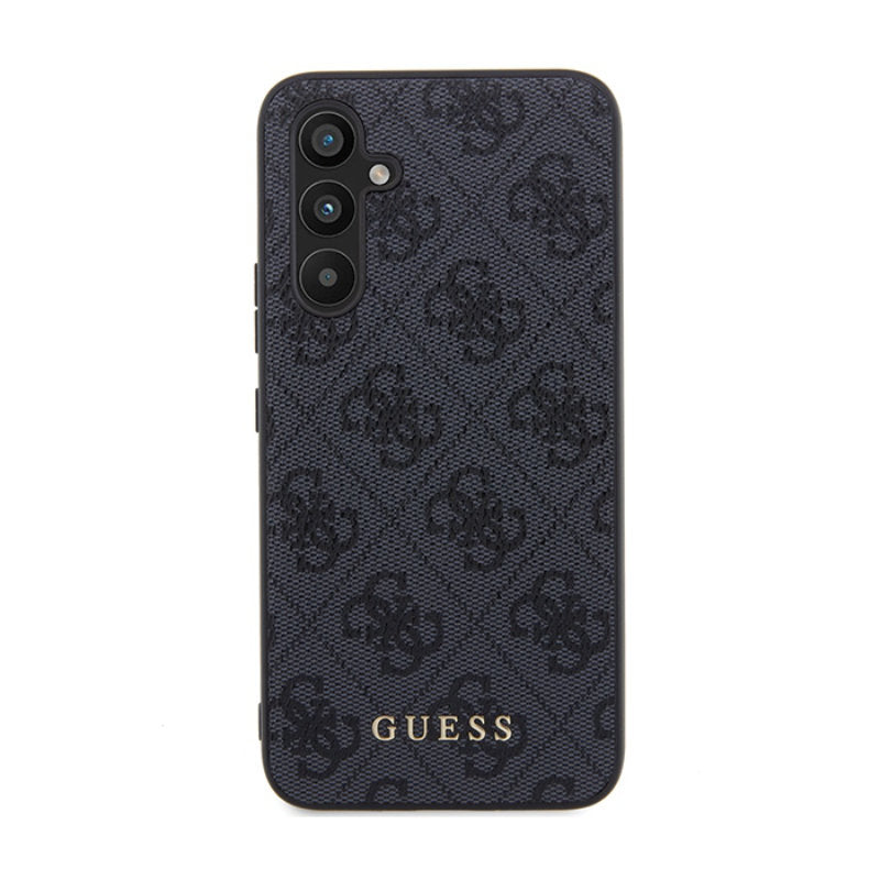 Guess 4G Metal Gold Logo – Samsung Galaxy S23 FE dėklas (pilkas)