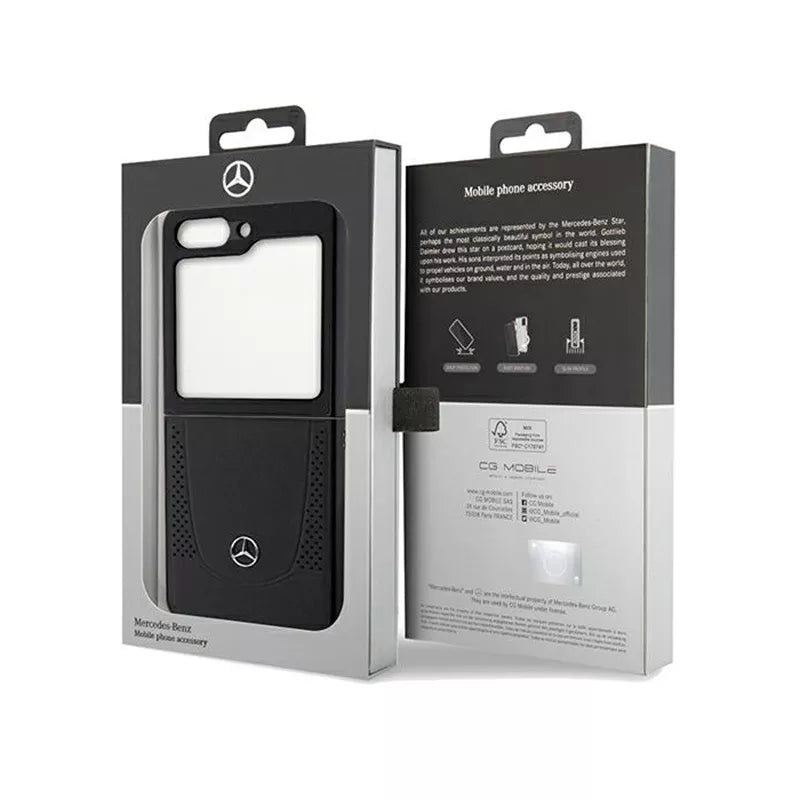 Mercedes Leather Urban Line - Samsung Z Flip 5 dėklas (juodas)
