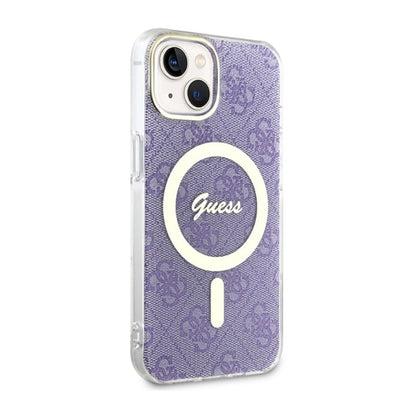 Guess 4G MagSafe – dėklas iPhone 14 (violetinė)