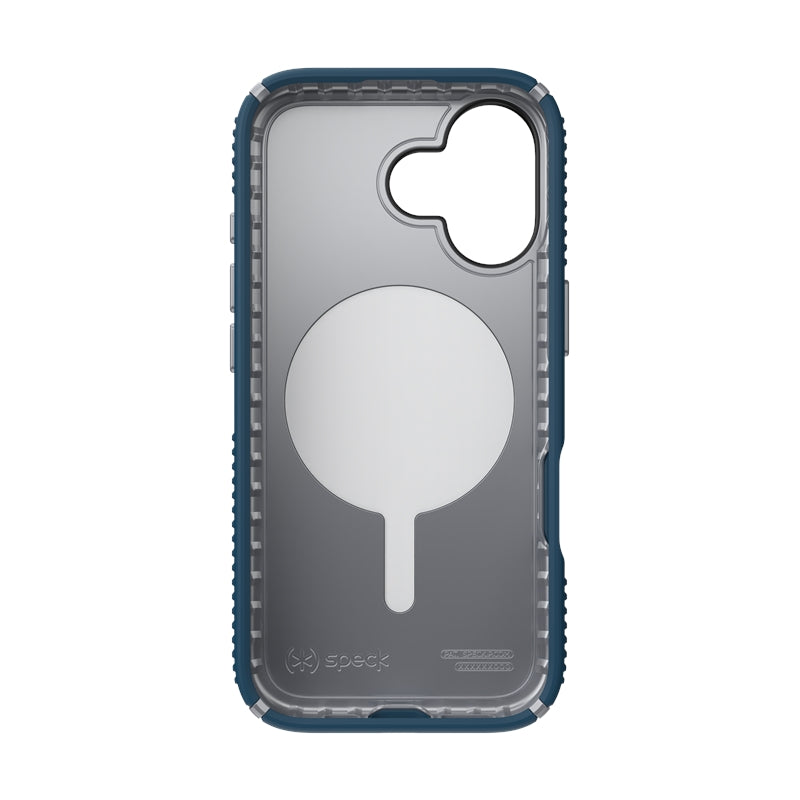 Speck Presidio2 Grip MagSafe - Dėklas telefonui iPhone 17 (Deep Sea/Silver Metallic)