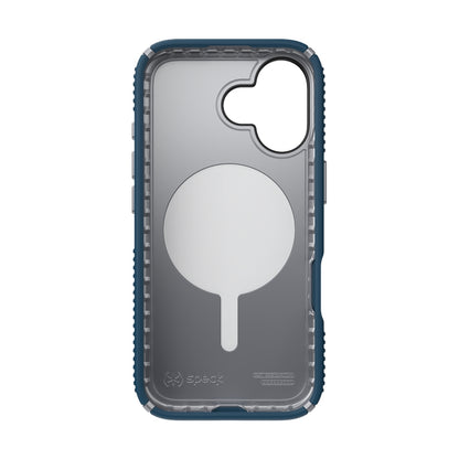 Speck Presidio2 Grip MagSafe - Dėklas telefonui iPhone 17 (Deep Sea/Silver Metallic)
