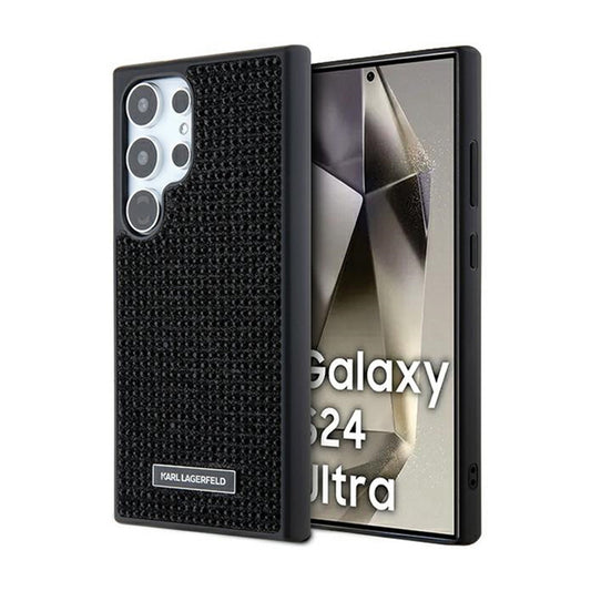 Karl Lagerfeld Rhinestone Metal Logo - Samsung Galaxy S24 Ultra dėklas (juodas)