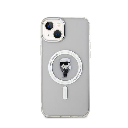Karl Lagerfeld IML Ikonik MagSafe – dėklas, skirtas iPhone 15 Plus (skaidrus)