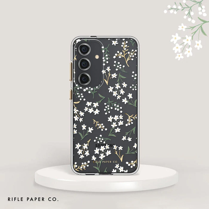 Rifle Paper Clear - Samsung Galaxy S24+ dėklas (Petite Fleurs)