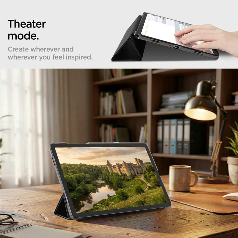 Spigen Smart Fold – dėklas, skirtas Samsung Galaxy Tab A11+ / A9+ (juodos spalvos)