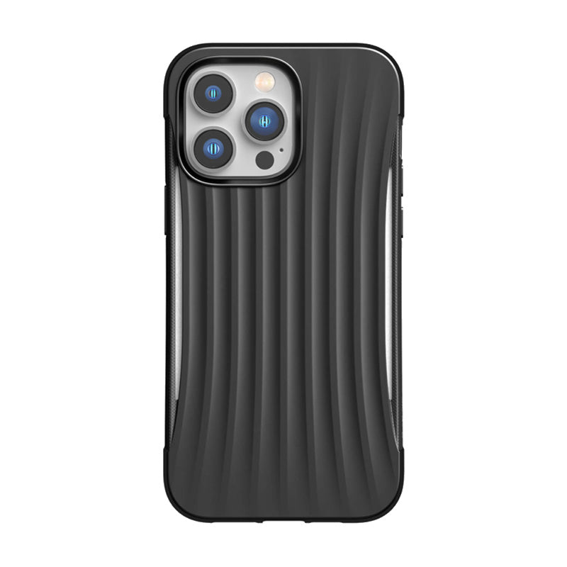 X-Doria Raptic Clutch – Biologiškai skaidomas dėklas „iPhone 14 Pro Max“ (išbandytas numetant iš 3 m aukščio) (juodas)