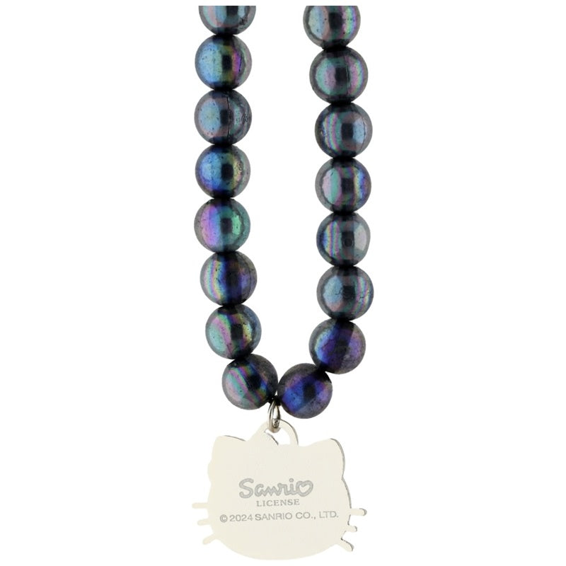 „Hello Kitty“ Perlinės Kačiuko Galvos Telefono Pakabukas (Juodas)