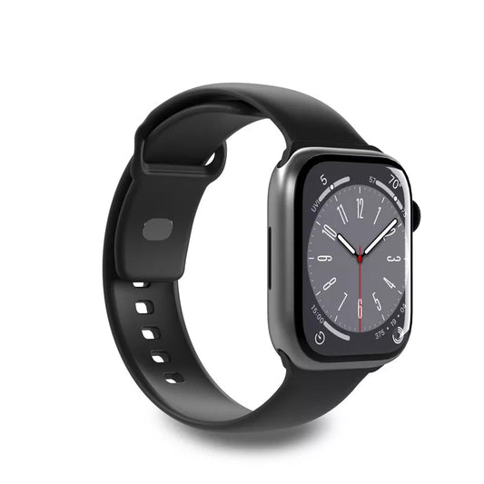 PURO ICON – tamprus dirželis, skirtas „Apple Watch“ 38/40/41/42 mm (S/M & M/L) (juodas)
