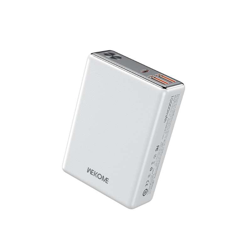 WEKOME WP-27 Tint Series – Išorinė baterija 10000 mAh itin greitas įkrovimas USB-C PD 20W + 2x USB-A QC3.0 22.5W (balta)