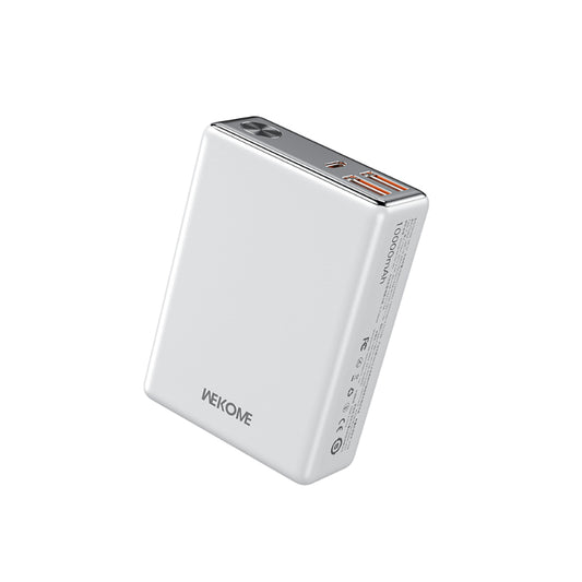 WEKOME WP-27 Tint Series – Išorinė baterija 10000 mAh itin greitas įkrovimas USB-C PD 20W + 2x USB-A QC3.0 22.5W (balta)