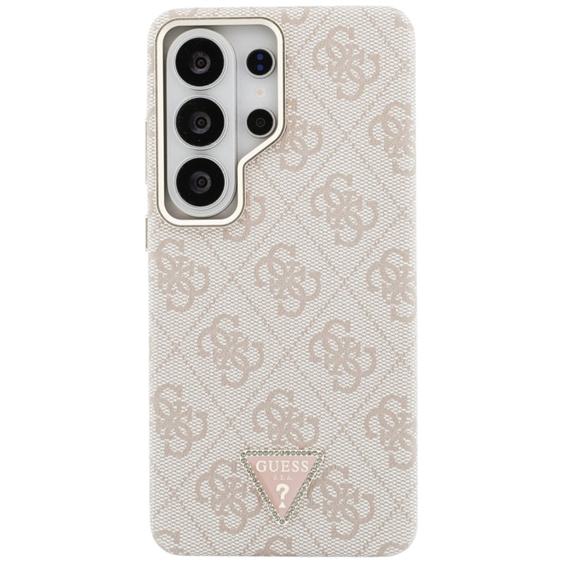 Guess 4G Triangle Logo MagSafe dėklas - Samsung Galaxy S26 Ultra (Rožinis)