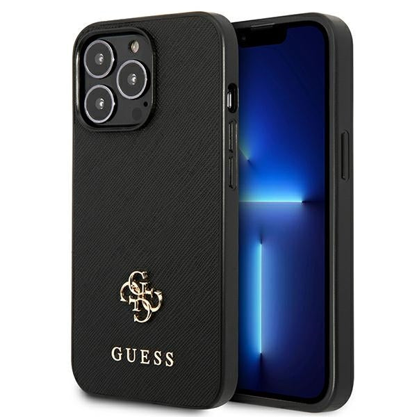 Guess 4G Small Metal Logo – „iPhone 13 Pro“ dėklas (juodas)