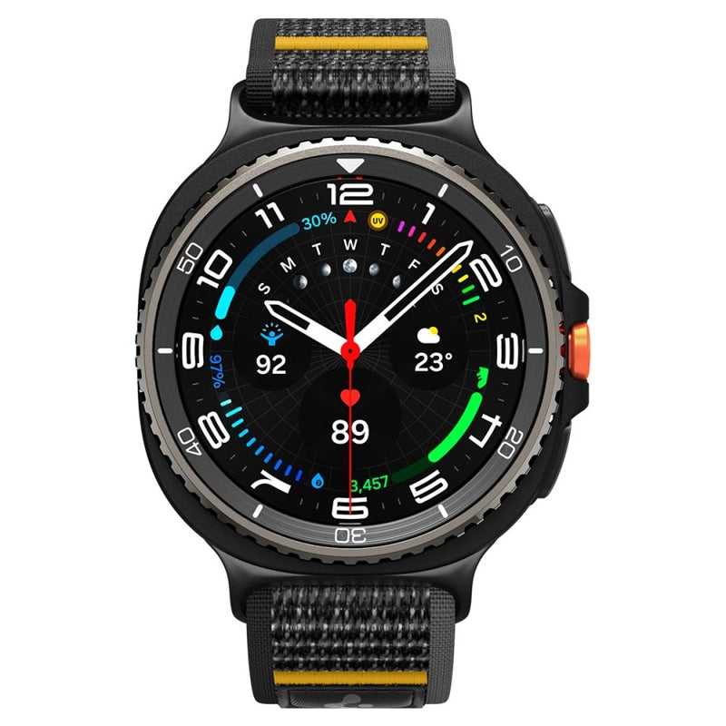 Spigen Athlex Air – Dirželis, skirtas Samsung Galaxy Watch 8 / Watch 8 Classic 40 / 44 / 46 mm (Aktyvus Juodas)