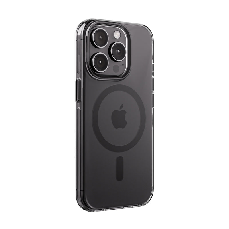 Crong Clear MAG Pro - iPhone 15 Pro MagSafe dėklas (juodas)