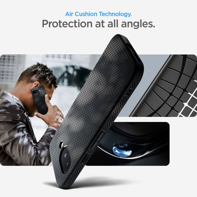 Spigen Liquid Air - dėklas, skirtas Google Pixel 9a (matinė juoda)