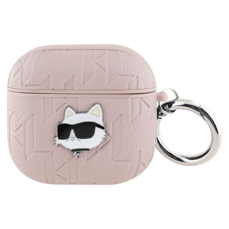 Karl Lagerfeld Monogram Choupette Head - AirPods 4 dėklas (rožinis)