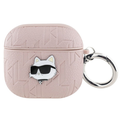 Karl Lagerfeld Monogram Choupette Head - AirPods 4 dėklas (rožinis)