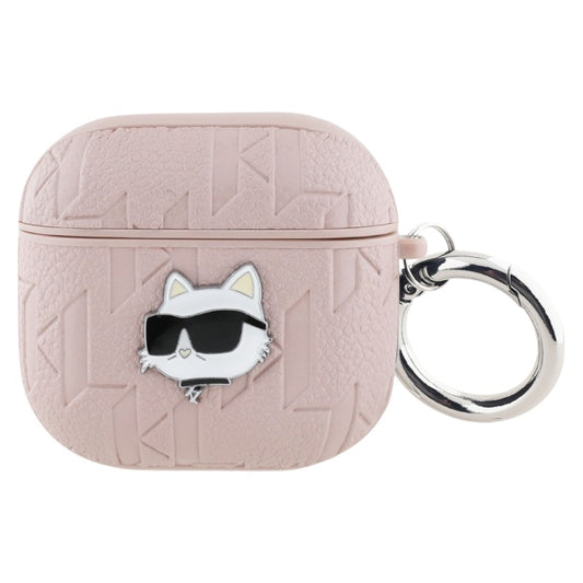 Karl Lagerfeld Monogram Choupette Head - AirPods 4 dėklas (rožinis)
