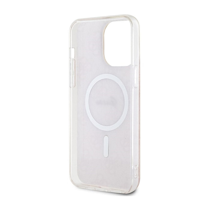 Guess 4G MagSafe – dėklas, skirtas „iPhone 14 Pro Max“ (rožinis)