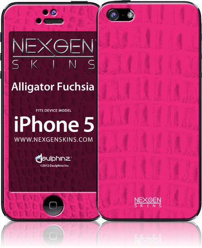 Nexgen 3D efekto odspaudos iPhone 5/5s/SE (3D Aligatorius Fuksija)