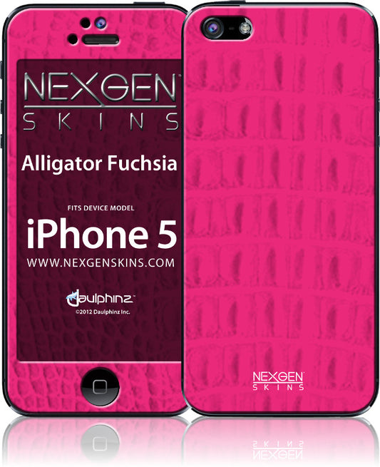 Nexgen 3D efekto odspaudos iPhone 5/5s/SE (3D Aligatorius Fuksija)