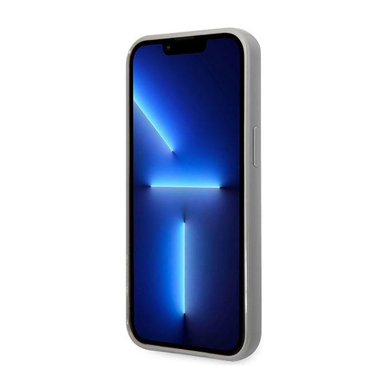 Karl Lagerfeld Monogram Iridescentinis - Dėklas iPhone 14 Pro (sidabrinis)