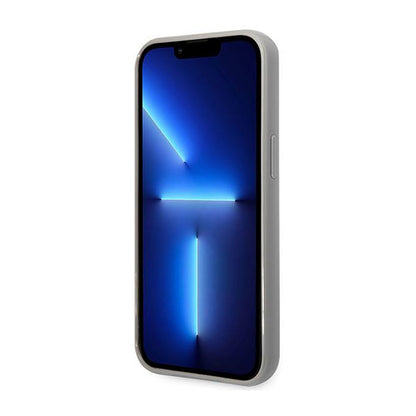 Karl Lagerfeld Monogram Iridescentinis - Dėklas iPhone 14 Pro (sidabrinis)
