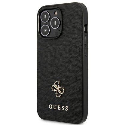 Guess 4G Small Metal Logo – „iPhone 13 Pro“ dėklas (juodas)