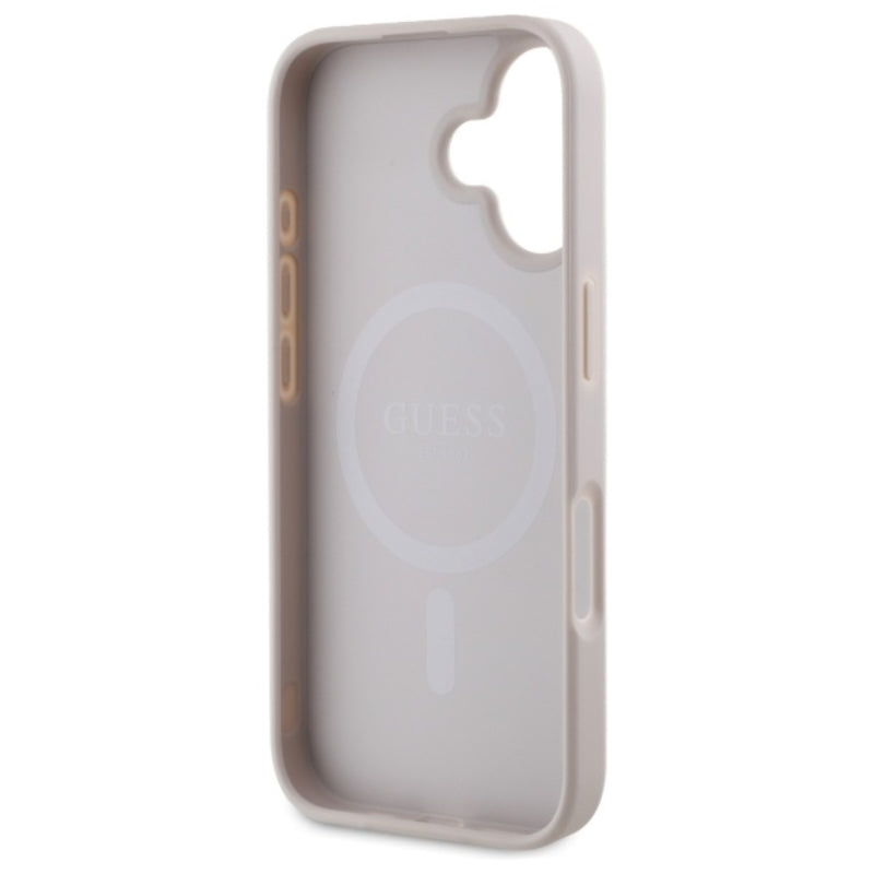 Guess 4G Ring Classic Logo MagSafe - "iPhone 16" dėklas (rožinis)