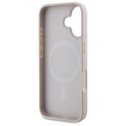 Guess 4G Ring Classic Logo MagSafe - "iPhone 16" dėklas (rožinis)