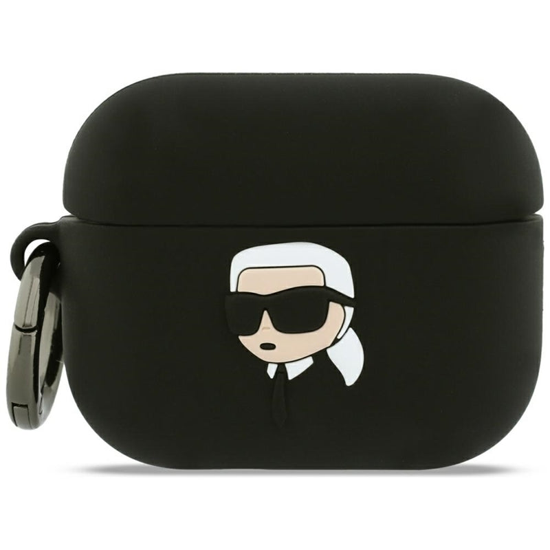 Karl Lagerfeld Silikoninė Karl galvos 3D - AirPods Pro 3 dėklas (Juodas)