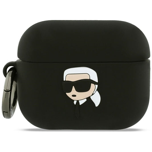 Karl Lagerfeld Silikoninė Karl galvos 3D - AirPods Pro 3 dėklas (Juodas)