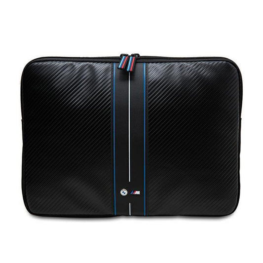 BMW Carbon Blue Stripes Sleeve - dėklas 15" / 16" nešiojamajam kompiuteriui (juodas)