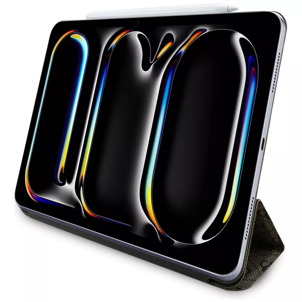 Guess Magnetic 4G Big Logo – dėklas iPad Pro 11" M4 (2024) (rudas)