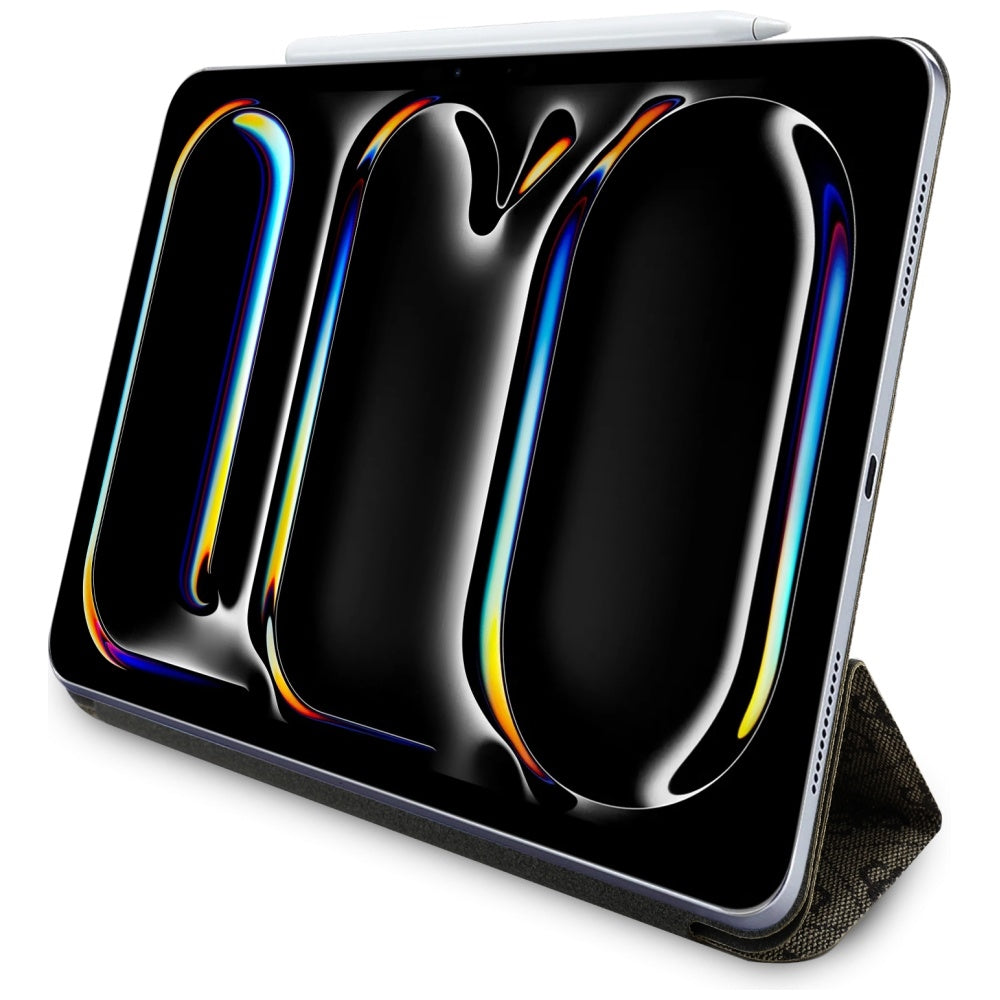 Guess Magnetic 4G Big Logo – dėklas iPad Pro 11" M4 (2024) (rudas)
